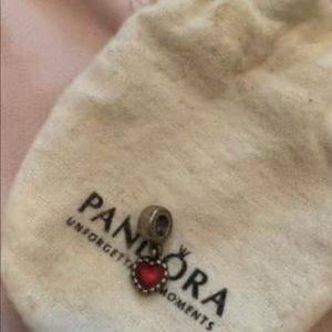 Pandora red heart dangle charm